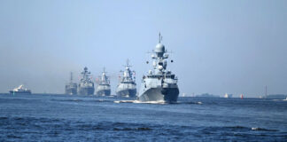 Russian warships.