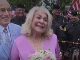 Centenarian marries 96-year-old bride.