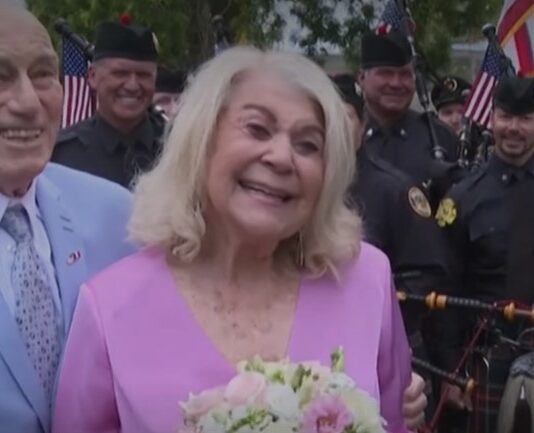 Centenarian marries 96-year-old bride.