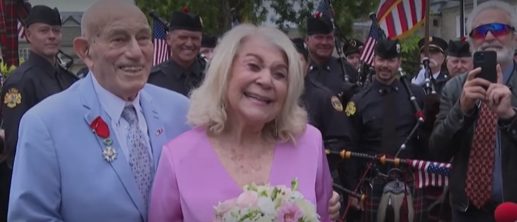 Centenarian marries 96-year-old bride.