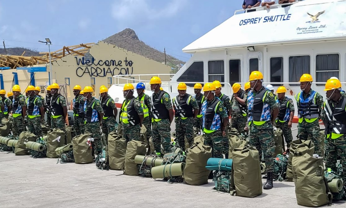 Guyanese soldiers in Grenada.