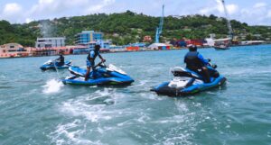 Marine Police Officers on jet skis.