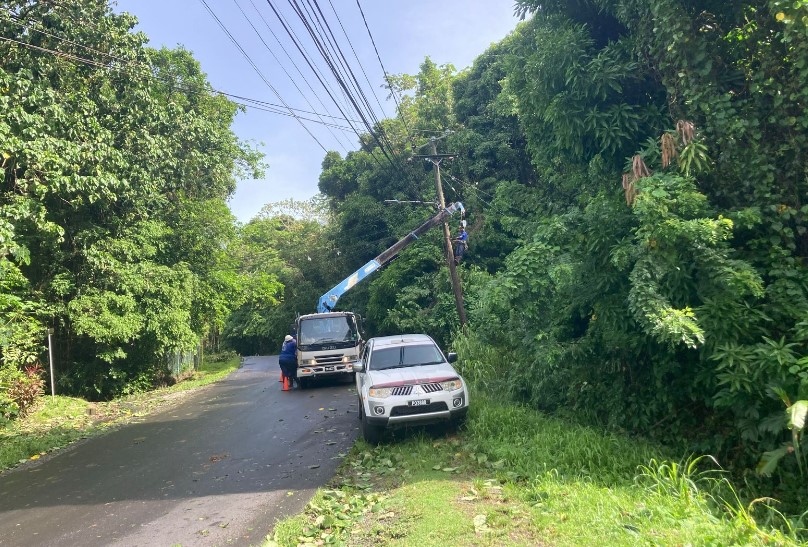 LUCELEC technicians at work.