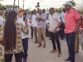 Prime Minister Philip J. Pierre on visit to Saint Vincent and the Grenadines post Hurricane Beryl.