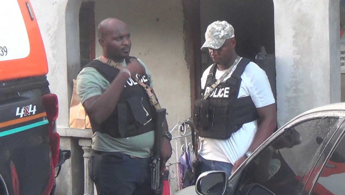 Police at scene of suspected suicide in Vieux Fort.