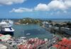 View of Port Castries from the air.