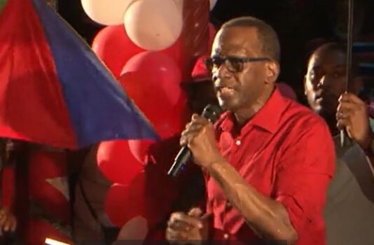 Philip J. Pierre addresses SLP rally