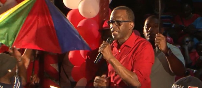 Philip J. Pierre addresses SLP rally