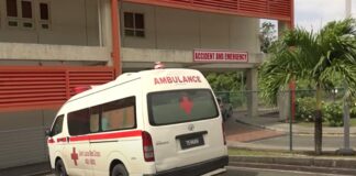 Ambulance at OKEU Hospital.