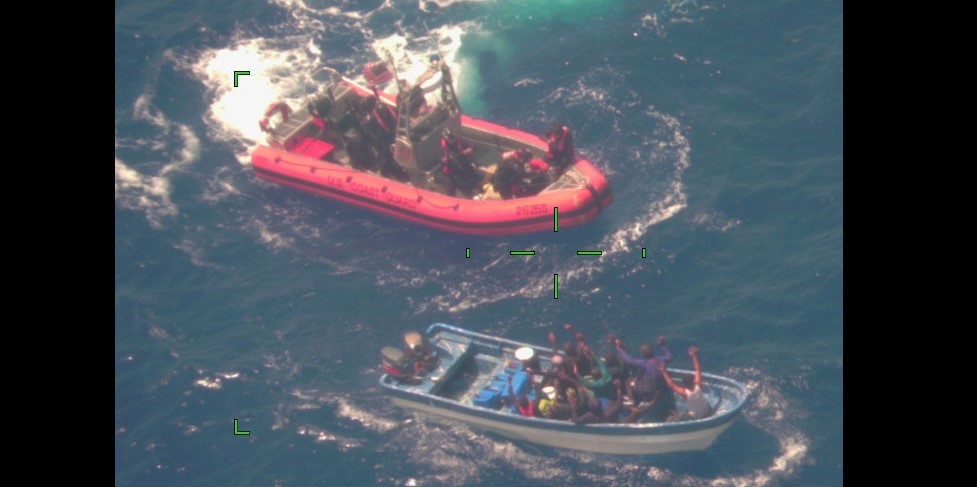 Drug interdiction at sea off Puerto Rico.