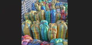 Illicit drugs seized by the United States Coast Guard.