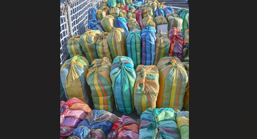 Illicit drugs seized by the United States Coast Guard.