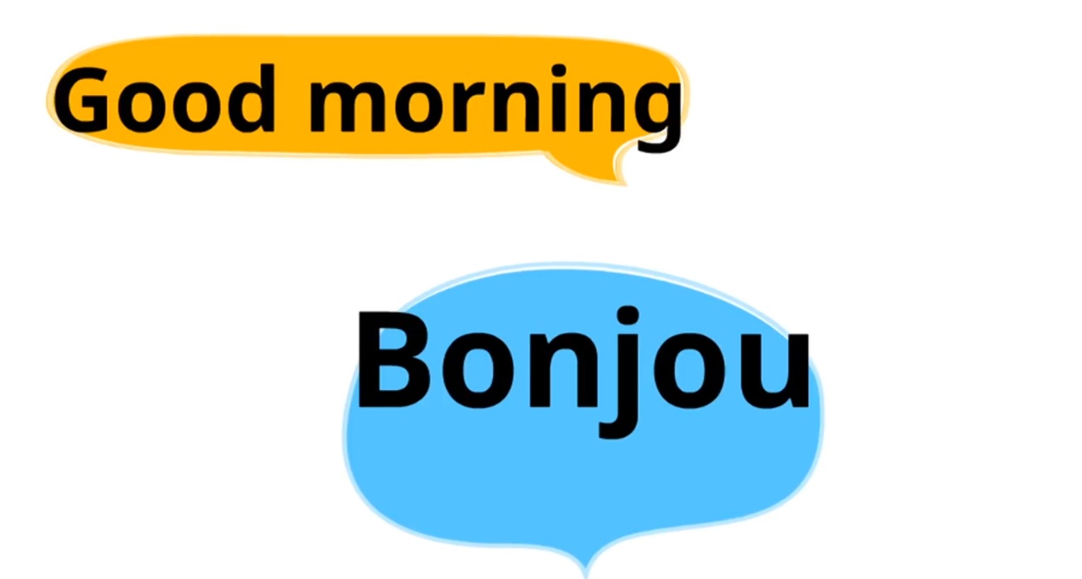 Good morning text in English and Kweyol.