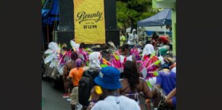 Micoud Carnival revelers.