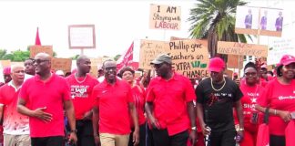 Prime Minister Philip J. Pierre leads SLP 'Walk for Progress'