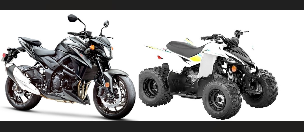 Photo collage (L to R) Motorcycle and ATV