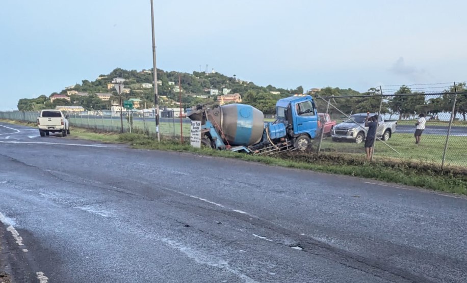 Cement truck crash