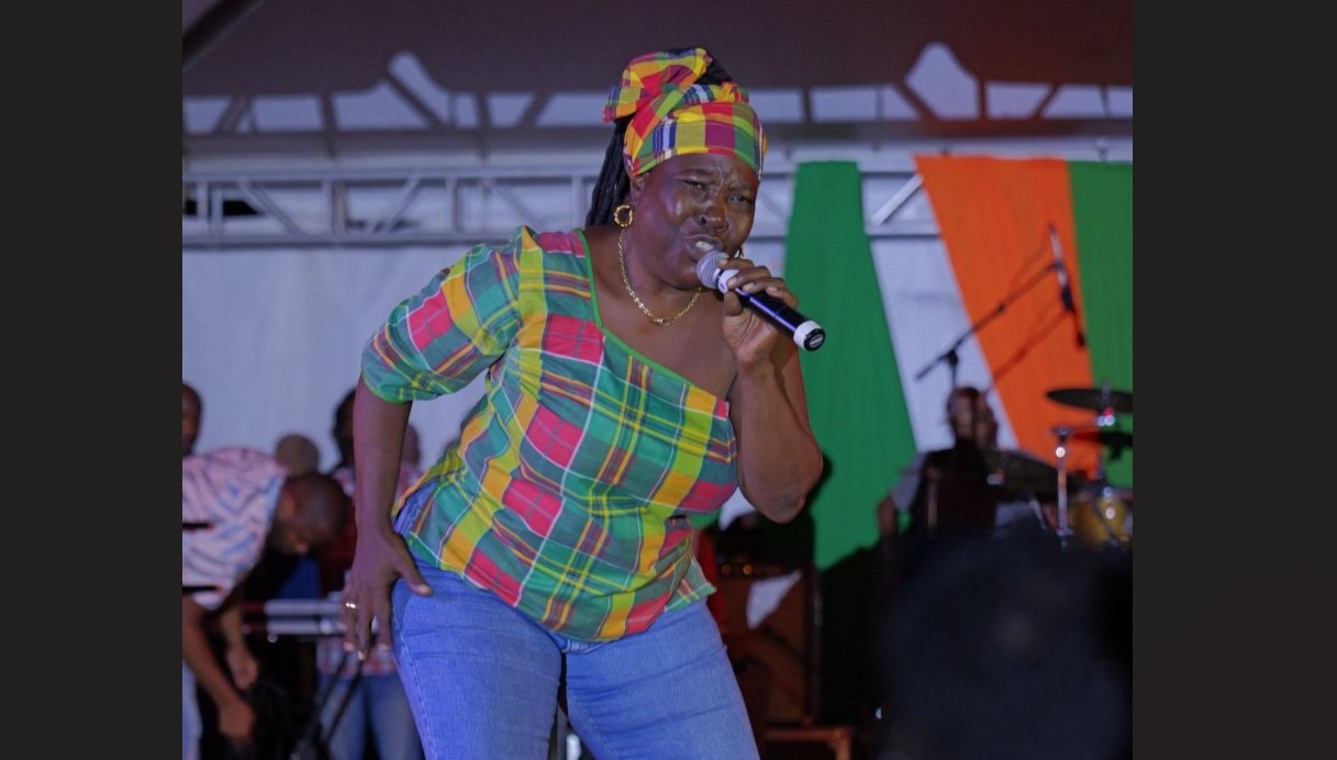 Singer at launch of Creole Heritage Month.