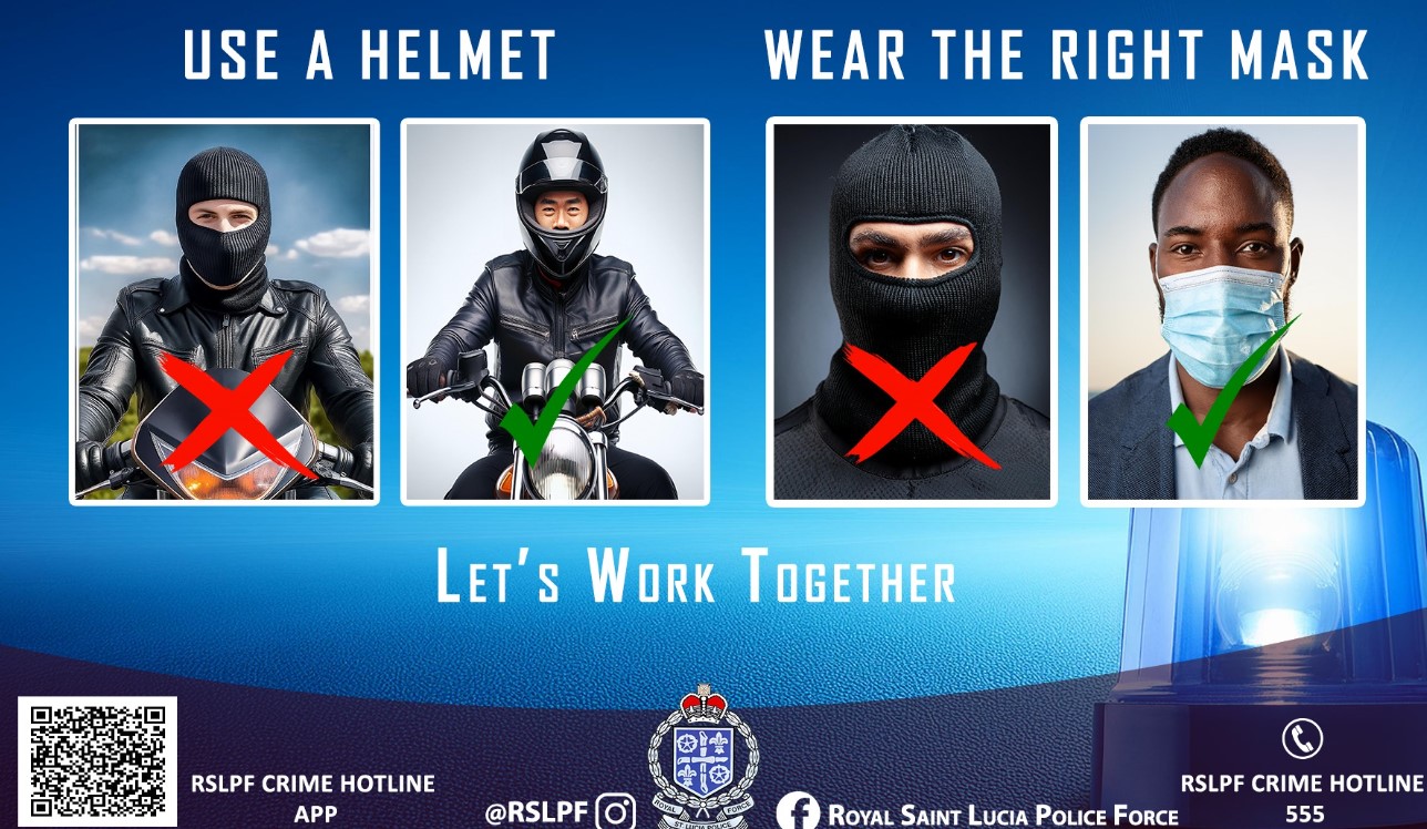 Graphic with photos showing aceptable and unacceptable face masks.