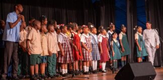 Student choir performing.