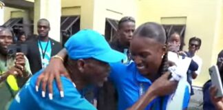 Cuthbert Modeste embraces Julien Alfred