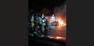 Fiery Rodney Bay Crash