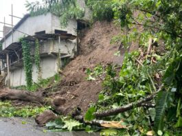 Trois Piton area landslide