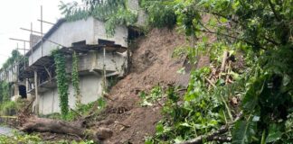 Trois Piton area landslide