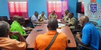 Police and NCOPT officials hold meeting.