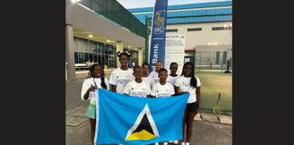 Saint Lucia tennis team in T&T