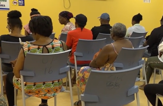 Patients awaiting care at the hospital.