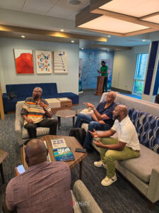 Cricket legends with Minister James. (Photo credit: emages photography)