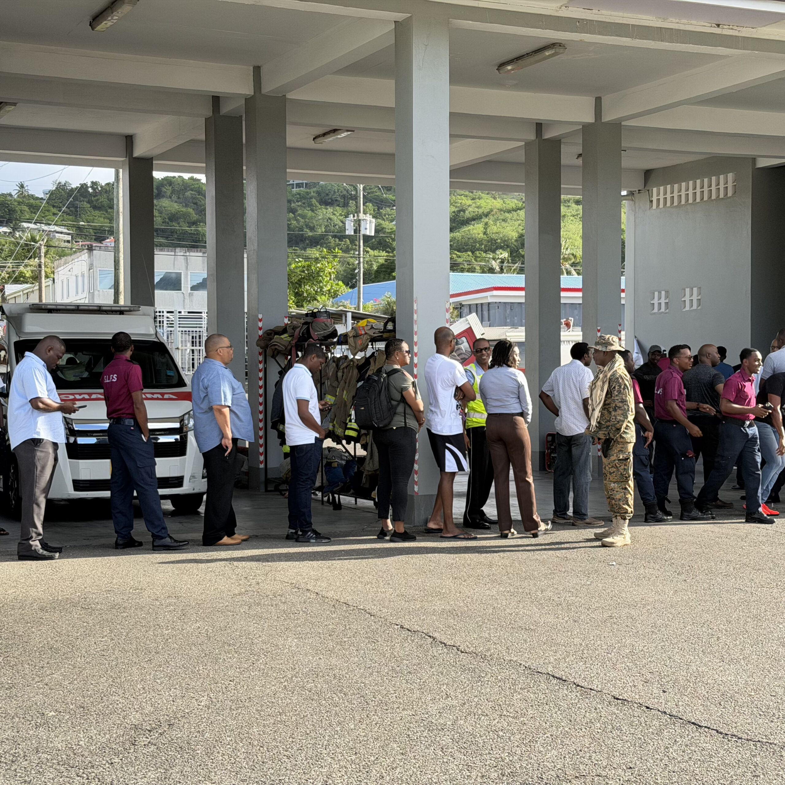 Northern frontline workers cast early ballots at Gros Islet Fire Station