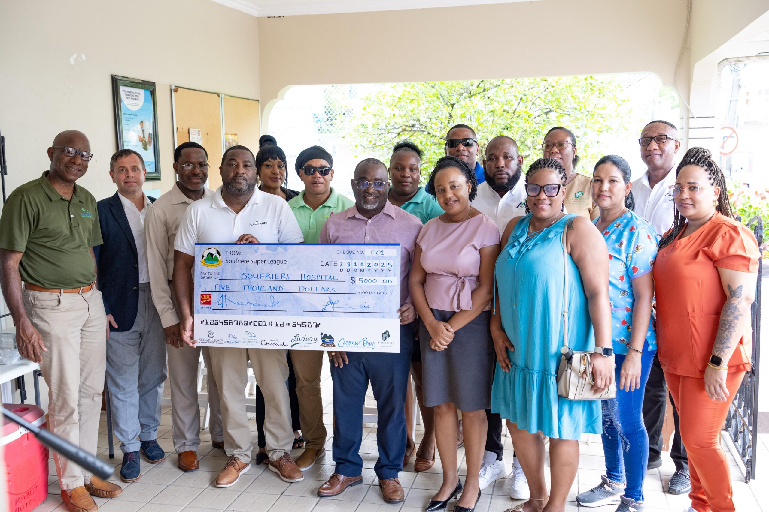 Soufrière Super League donates to Soufrière Hospital