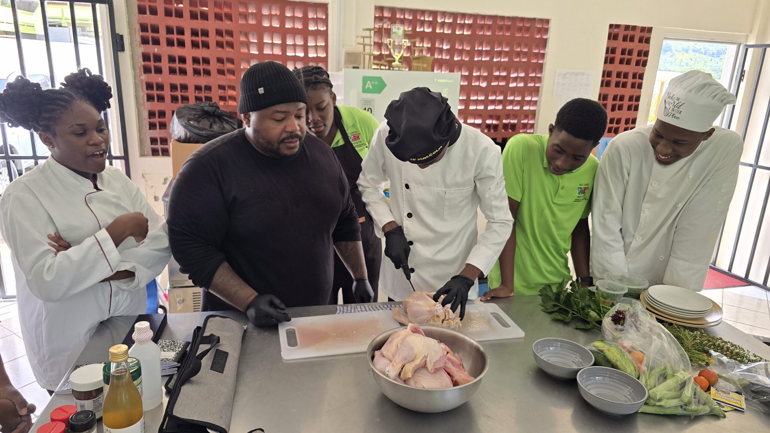 Chef Eric Vasson shares skills with aspiring Saint Lucians