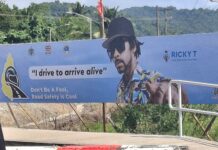 Road safety billboard vandalised