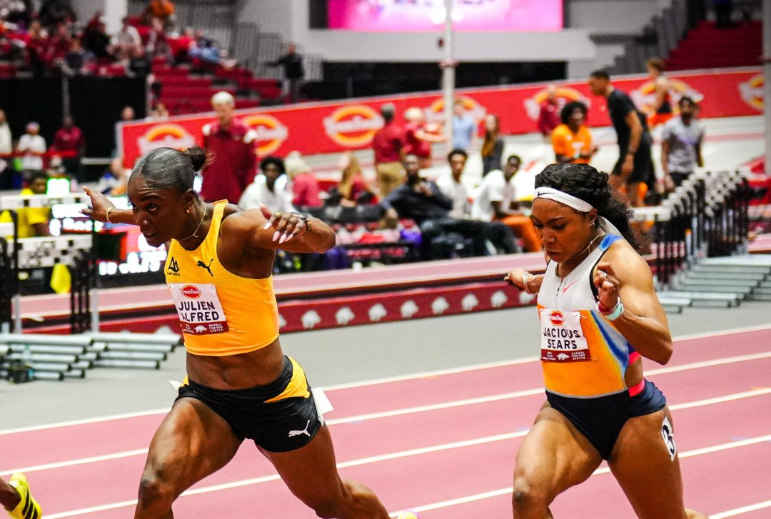 New world lead, meet record for Alfred in Arkansas