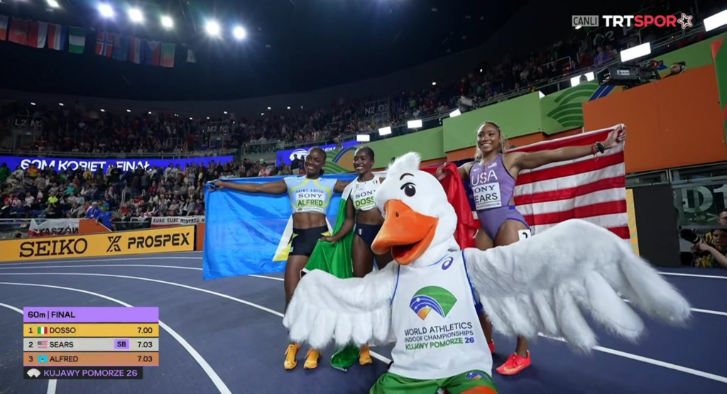 Alfred third at World Indoors