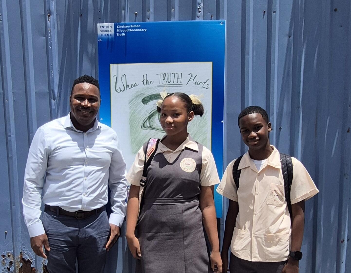 Young artists leave mark on Saint Lucia’s Halls of Justice project