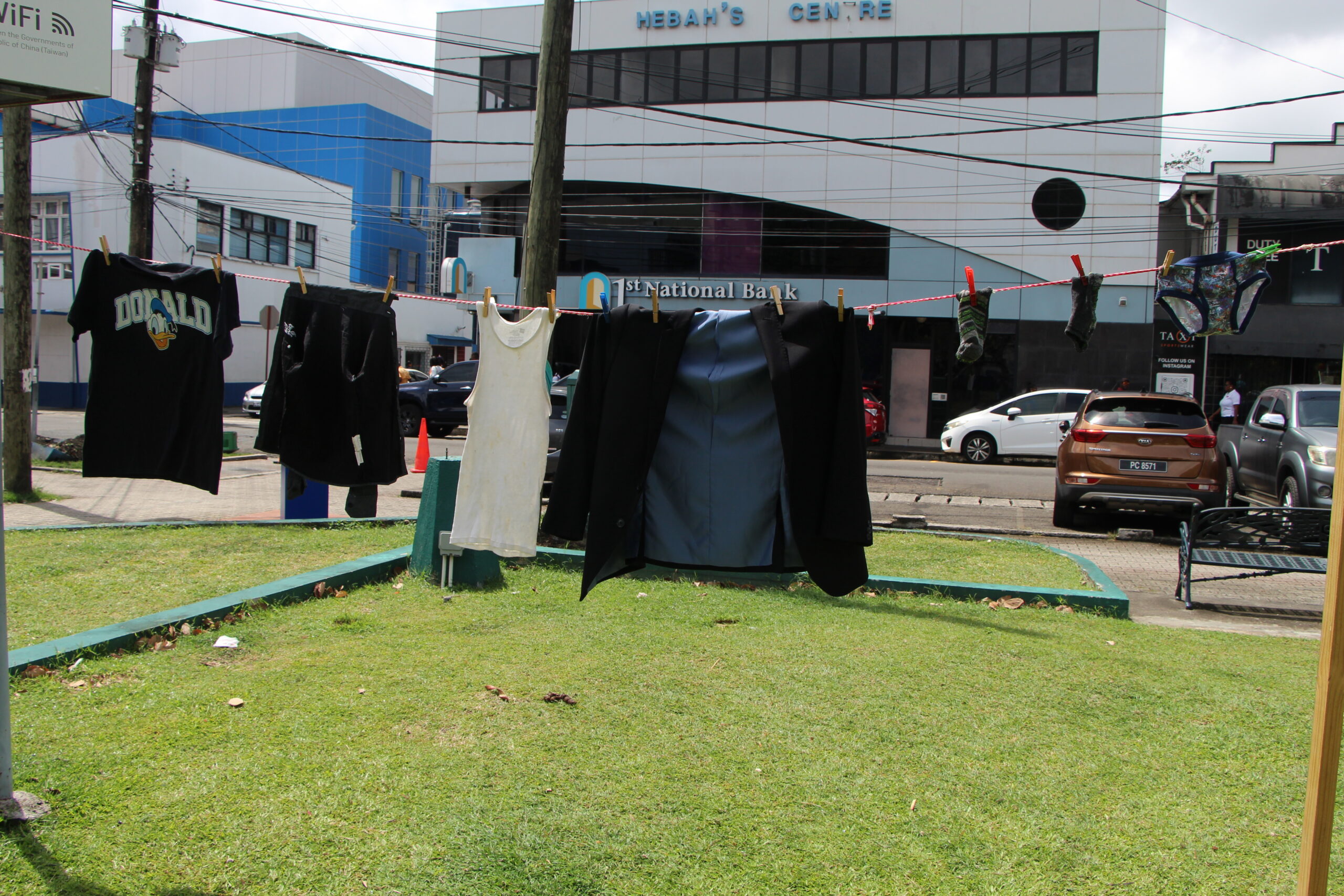 Clothesline display sparks conversation on challenges facing men and boys
