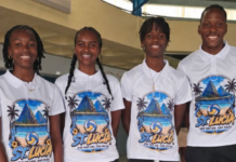 Team Saint Lucia in SKN for ECVA volleyball