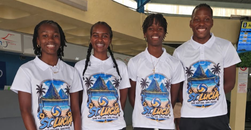 Team Saint Lucia in SKN for ECVA volleyball
