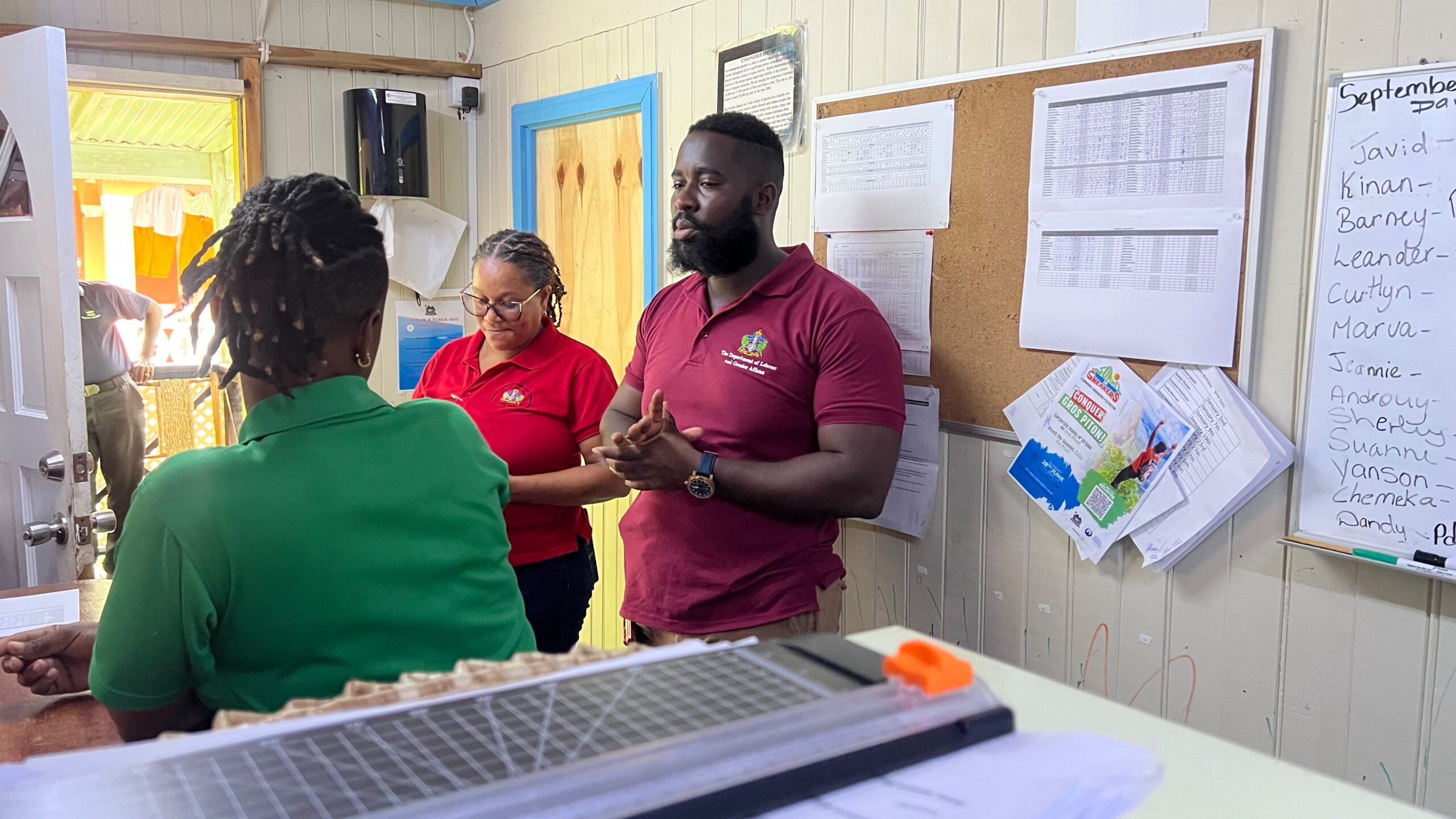 Labour officers inspect Soufrière workplaces